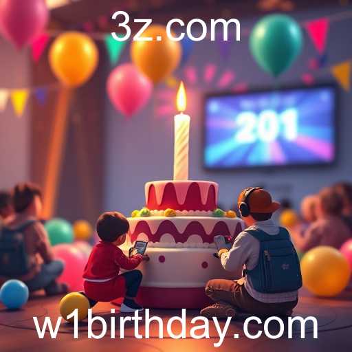 Celebração de Aniversário no Mundo dos Games